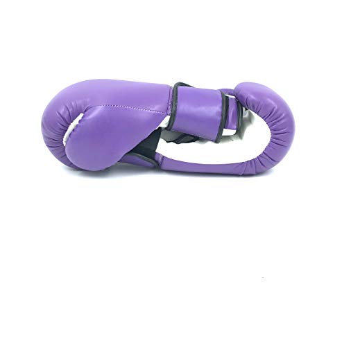 Boxing Gloves Purple Kickboxing, Grappling, Fighting, Muay Thai Training Boxing Bag Gloves, Punch Bags and Focus Pads Punching Plain-Blank Vinyl Gloves No Logo - size: 12oz