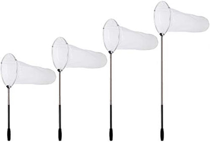 RESTCLOUD Insect and Butterfly Net with 12" Ring, 24" Net Depth, Handle Extends to 59 Inches - size: 10" Ring, 48" Handle
