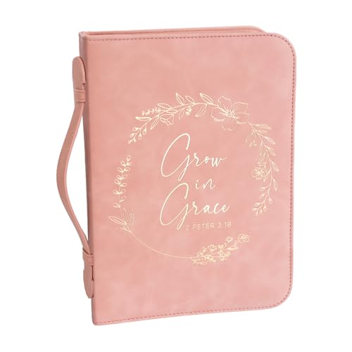 Bible Cover Case for Women - Minimalist Design Debossed Bible Case, Large Bible Covers for Women – Bible Accessories (PinkGold)