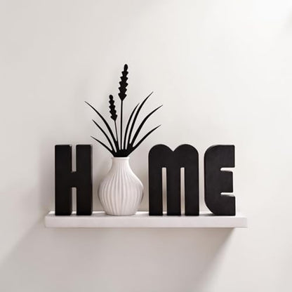 Modern Home Decor Set with Vase – Minimalist Black and White Table Decoration, Living Room Shelf Decor, Handmade Style Centerpiece