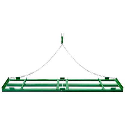 VEVOR Drag Harrow, 8 ft Heavy Duty Tow Behind Drag Harrow with Adjustable Bars & 72 in Chain, Driveway Grader Landscape Rake for ATV, UTV, Tractor, Mower Tow Behind Yard Lawn Leveling Tool - size: 8 FT- Green