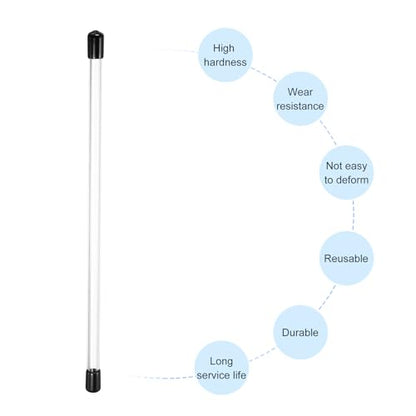MECCANIXITY Clear Storage Tube 5.4x8.8mm Small Plastic Round Tubing with Caps Rigid Bottle Container 250mm/10 Inch for Item Stored - size: 5.4x8.8x250mm