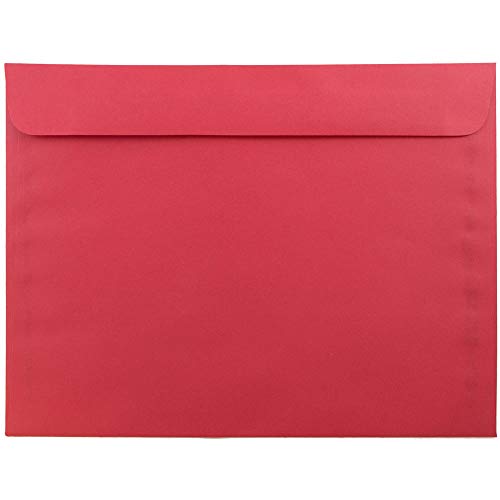 JAM PAPER 9 x 12 Booklet Colored Recycled Envelopes - Red Recycled - 25/Pack - color: Brite Hue Christmas Red Recycled, size: 25 per Pack