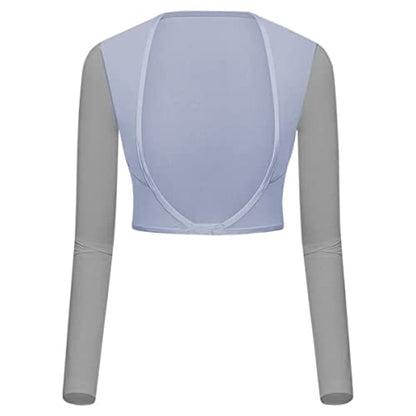 Women's Golf Cooling Shawl Outdoor Sun Protection Arm Sleeves - color: Y-grey, size: Large