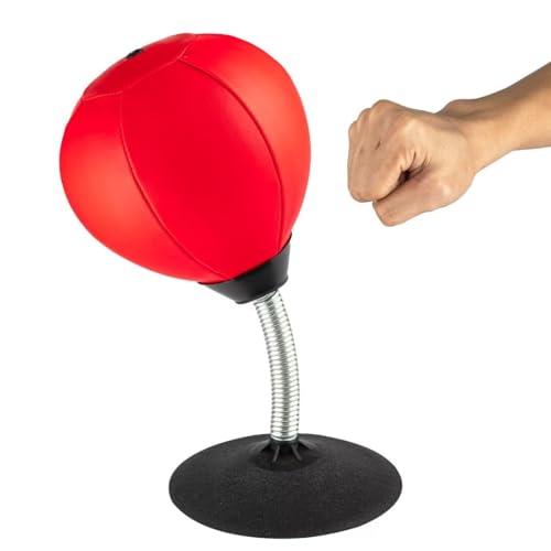 Stress Buster Desktop Punching Bag - Suctions to Your Desk, Raipoment Heavy Duty Stress Relief Ball, Funny Gifts for Boss or Coworker, Easter - size: Red