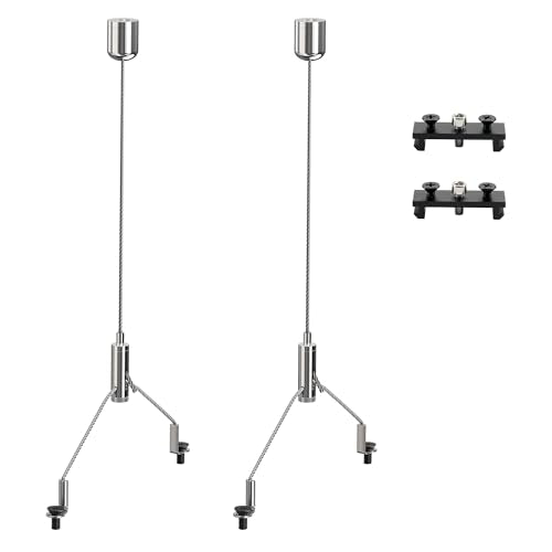 NICREW Reef Light Hanging Kit, 9.8 ft Long for HyperReef Gen 2 and NavaReef | Adjustable Hanging Height, Sliding Rail Multi-Light hanging for HyperReef Gen 2 only, 2 Hanging Kits and 2 Brackets Included