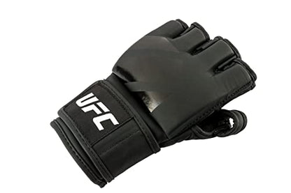 UFC Tonal MMA Gloves Grappling Fighting Fingerless Training Gloves - color: Black, size: Small