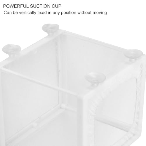 Aquarium Breeder Box with Suction Cups Partition Design Detachable Isolation Hatchery for Fish Fry Tank Breeding Plastic Mesh (S) - size: S