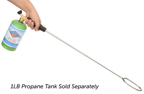 Flame King Propane Fire Starter Torch works with 1lb Propane Tanks for Firepits, Charcoal Grills, Wood Oven