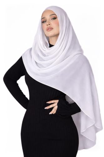 Stylish Premium Modal Viscose Hijabs for Women - color: White