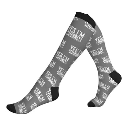 Muslim Islam Arabic Islamic Religious Allah God Be Compression Socks for Men & Women Circulation (15-20 mmHg) - color: 3 Black