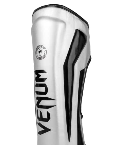 Venum Elite Standup Shin Guards - color: Silver/Black, size: Medium
