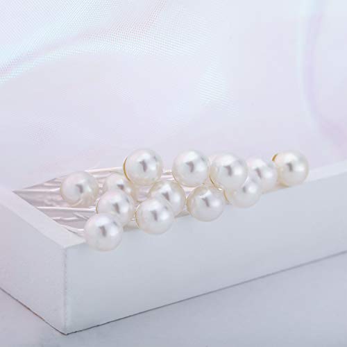 WILLBOND 40 Pack White Pearl Hair Pins, U-shaped Bobby Pins for Bridal Wedding Hairstyles, Elegant Hair Accessories for Brides, Bridesmaids, Prom and Special Occasions(0.3 Inch) - style: 0.3 Inch