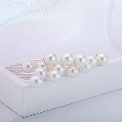 WILLBOND 40 Pack White Pearl Hair Pins, U-shaped Bobby Pins for Bridal Wedding Hairstyles, Elegant Hair Accessories for Brides, Bridesmaids, Prom and Special Occasions(0.3 Inch) - style: 0.3 Inch