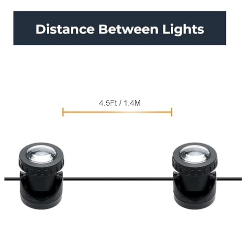 Warm White Pond Lights, 2500K Underwater Pond Light IP68 Waterproof Submersible Fountain Lights for Pond Fountain Waterfall - 2 Lights - size: 2 lights