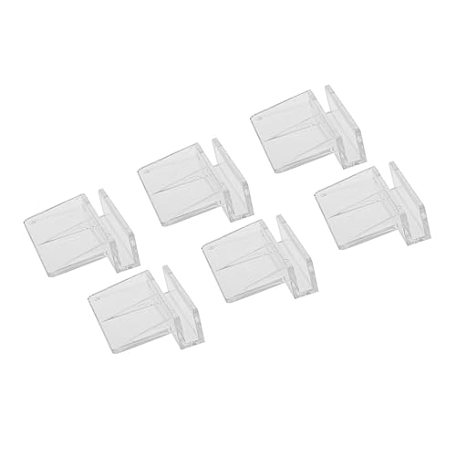 POPETPOP 2sets Fish Tank Cover Holders Aquarium Support Frame Plastic 5-6mm Glass Tank Secure Fit 20pcs*2