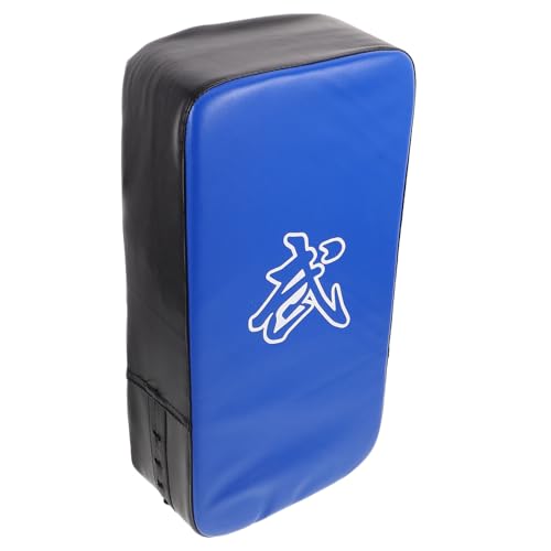 Yardwe Kickboxing Striking Focus Pad Pu Martial Arts Training Equipment Blue Curved Kicking Shield for Taekwondo MMA Karate Martial Arts Practice