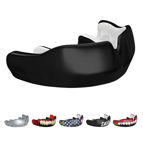 Damage Control Black Custom Fit Mouthguard | Dentist-Designed, Easy Self-Impression Kit, Superior Fit, Protection & Breathability | Fast Turnaround for Athletes Made in USA - color: Black