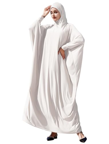 IWEMEK Burkas Abayas for Women Muslim with Hijab One Piece Prayer Dress Jilbab Full Cover Eid Kaftans Dubai Islamic Clothes