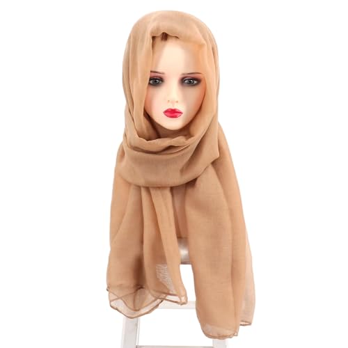 vimate 여성용 경량 면 스카프 패션 헤드 커버 히잡 보일 스카프 숄 랩 - color: G2#.style 60-khika