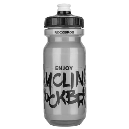 ROCKBROS Bike Water Bottle, 20-25oz BPA-Free Leakproof Squeeze Bottle | Material: PP5 20-25oz bottle; Safety: BPA/BPS-free; Design: Leakproof high-flow cap; Fits most bike cages - color: 20oz Black Grey