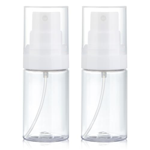 Small Spray Bottles Travel Size 2 Pack 1.35oz Mini Plastic Sprayer - color: clear+clear
