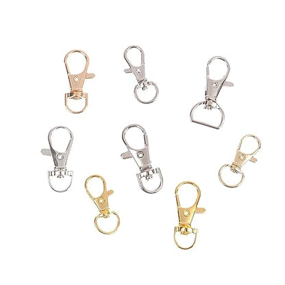 BREAKA 10Pcs/Set Metal Swivel Lobster Hook Clasp Keyring Snap Clasp Bag Jewelry Lanyard Trigger Buckle DIY Bag Accessories (Color : F) - color: F
