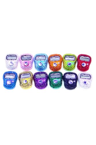 SODEF Digital Bejeweled Ring Zikirmatik Counter - 5 Pack, 99,999 Count Capacity, Memory LCD Screen, Portable for Travel, Appropriate Hajj, Umrah, Kandil, Mevlüt Gift - -