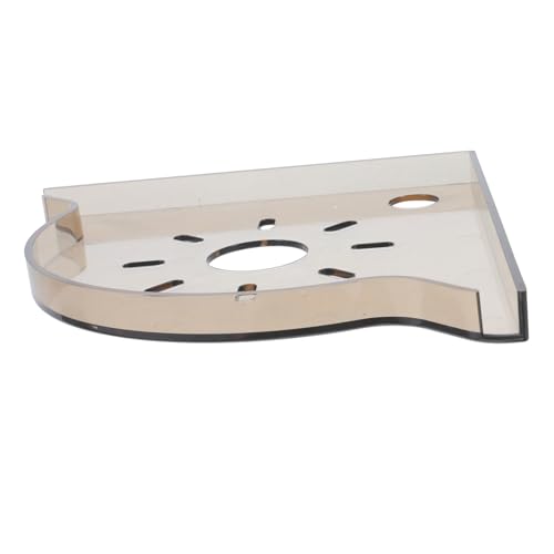 Abaodam Aquarium Corner Stand Multi-functional Triangle Storage Shelf for Fish Food Home Decor Space-saving Desktop Organizer for Living Areas Easy Access Aquarium Accessory - color: Light Brown
