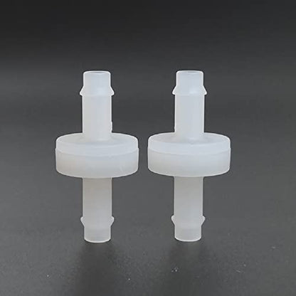1/4" 6mm PVDF Spa Ozone Generator Ozonator One-way Check Valve 2PCS | oxygen, vacuum, hose barb, plastic micro diaphragm water stops, for hot tub, soap dispenser