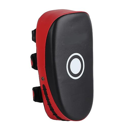 GLOGLOW Boxing Strike Pad for Training, High Density Sponge and PVC Leather, Multifunction Protective Strike Pad for Kickboxing Users - color: Red Stripe