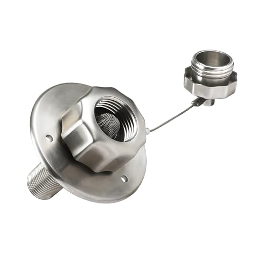G-Sunny All Metal RV City Water Inlet with Check Valve, RV Water Inlet Replacement, RV Water Fill Inlet,RV Water Inlet Connection for for RV Camper Motorhome Trailer Marine
