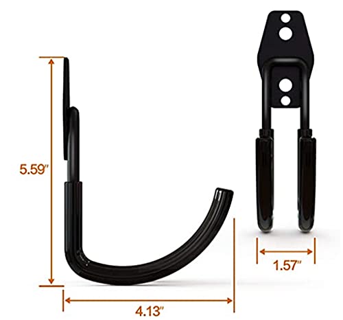 Zoele Wall Mount Baby Stroller Hanger - Baby Stroller Rack Holder, Garage Power Tool Hanger Wall Hook, Steel Garage Tool Storage Organizer Utility Hooks (Black) - color: Black