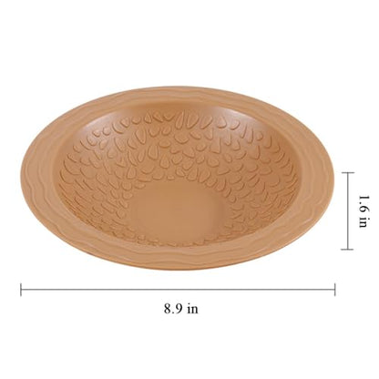 Turtle Bathing Pool Small for Reptiles & Amphibians - Resin Water Dish & Feeding Bowl with Gentle Slope - Safe for Turtles, Lizards, Frogs, Snakes (Yellow) - color: Yellow