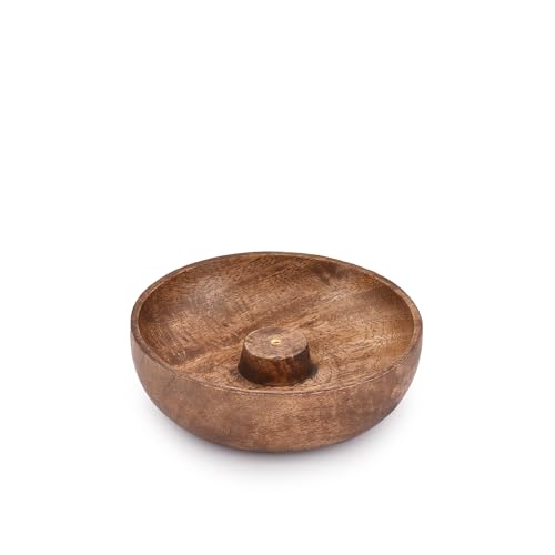 EDHAS Incense Burner Stick Holder Bowl, Ash Catcher Bowl for Home Décor, Meditation, Yoga (5" x 5" x 1.5")