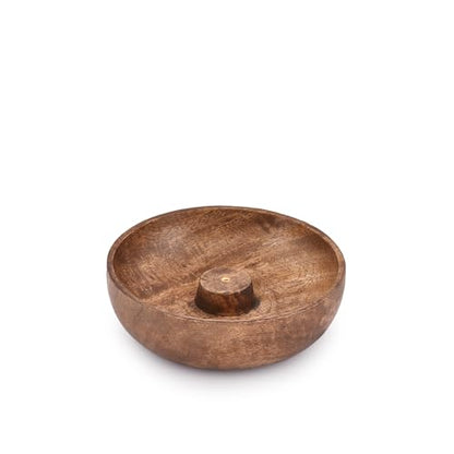 EDHAS Incense Burner Stick Holder Bowl, Ash Catcher Bowl for Home Décor, Meditation, Yoga (5" x 5" x 1.5")