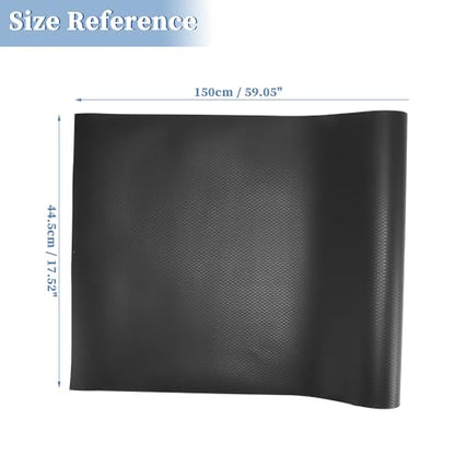 Reptile Mat, Reptile Carpet, EVA Reptile Liner, Waterproof Terrarium Mat, Leopard Gecko Reptile Mat, Lizard Tortoise Tank Accessories, Black, 59.05" L x 17.52" W