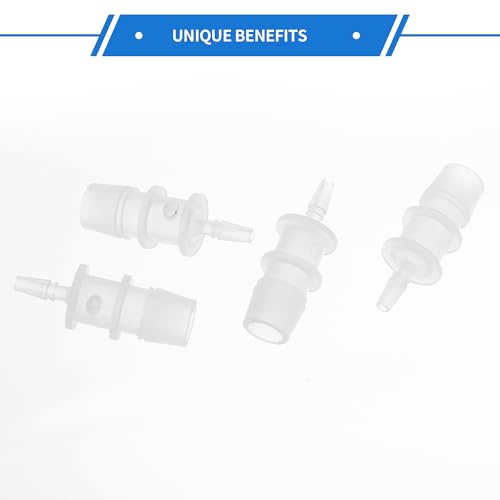 4pcs Plastic Hose Barb Fitting 1/2" to 5/32" Barbed Splicer Mender Joint Adapter Aquarium Clear - size: 1/2"-5/32"