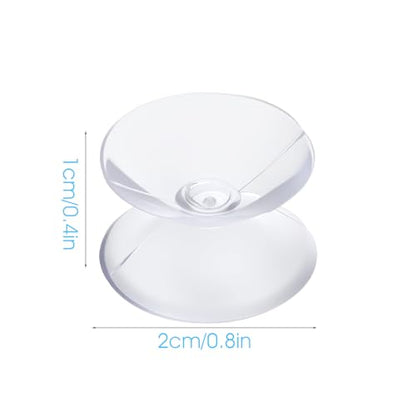 20 Piece Double Sided Suction Cups 20mm/0.8 Inch Clear PVC Plastic Sucker Pads for Glass Table Mirror Furniture Spacers