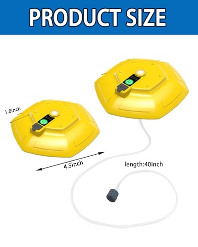 Floating Aerator Rechargeable Bait Aerator for Fishing & Aquarium Use | Lightweight yellow floating aerator with adjustable runtime, rechargeable cordless design, dual-use for kayak and household