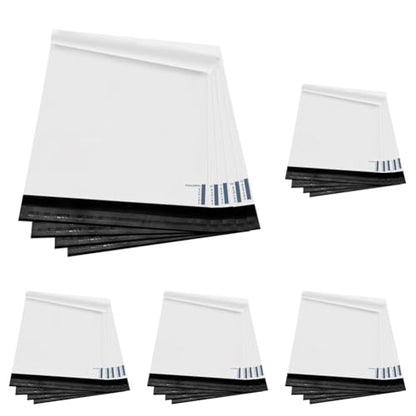 Poly Mailers Shipping Envelope Self Sealing Bags (PM100), White 12" x 15.5" 100pcs (Pack of 5) - size: 12" x 15.5" 100pcs (Pack of 5)