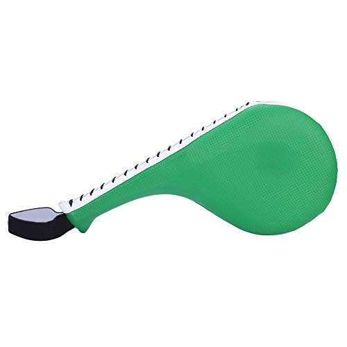 RiToEasysports Taekwondo Kick Pad, PU Leather Target Pad with High Dense Sponge 14.8 X 7.1 X 2.4 in, Shock Absorption Solid Stitching for Children Home Gym Martial Arts Training - color: Green