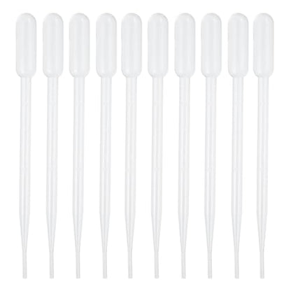 PATIKIL 2ml Pipettes Dropper, 60pcs Plastic Pipettes Disposable Pipette Transfer Pipette Calibrated Plastic Eye Dropper with Scale for Science Laboratory Resin DIY Crafts Art Makeup Oils - size: 2ml