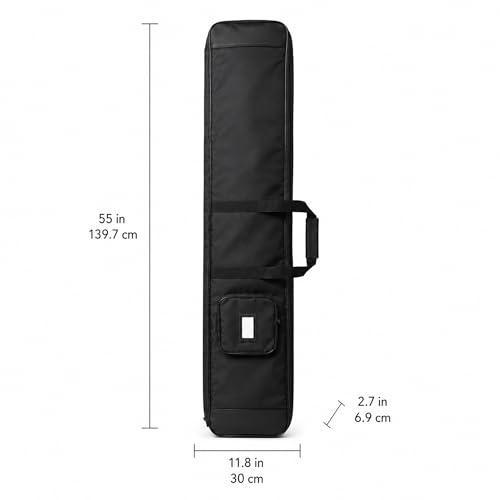 HEMA Sword Bag, 1680D Polyester HEMA Bag for Longsword, Saber, Rapier and Training Weapons, Padded Sword Carrying Case with Shoulder Strap, Black, (Two Sword Basic) - size: Two Sword Basic