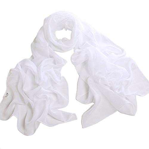 Tapp Collections™ Fashionable Soft Chiffon Scarf - color: Solid / White
