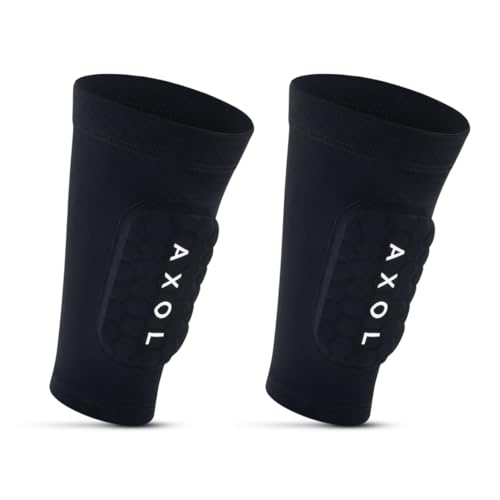 AXOL Built in Sleeve Shin Pads | Ultra Protection Gel Shin Guards - size: Youth (6-12 Years)