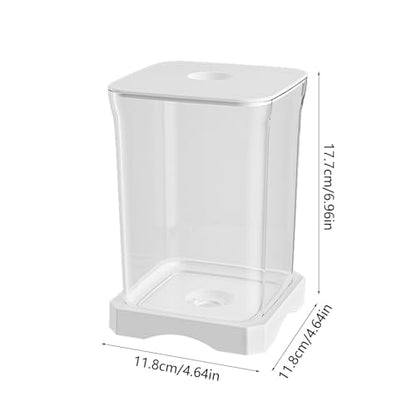Aquarium Starter Kit Small Glass Betta Fish Tank Desktop Mini Fish Bowl for Shrimp Goldfish with Filter Pump LED (White)