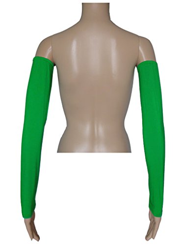 Women's Muslim Modal Arm Stretch Sleeves Cover - color: Green