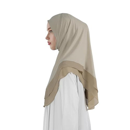 Hijab for Women Muslim Patterned Headscarf Arabian Headscarf Islamic Khimar Prayer Cloth Hijab Scarf for Women - color: Green