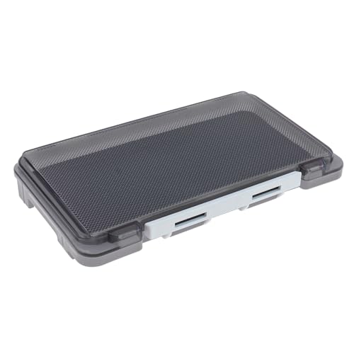 Fishing Tackle Box Slit Foam Case, Super Slim Fishing Lures Jig Box Hooks Spinners Spoons Storage Tackle Tray, (6.8 * 3.8 * 0.8inch) (Gray) - color: Gray